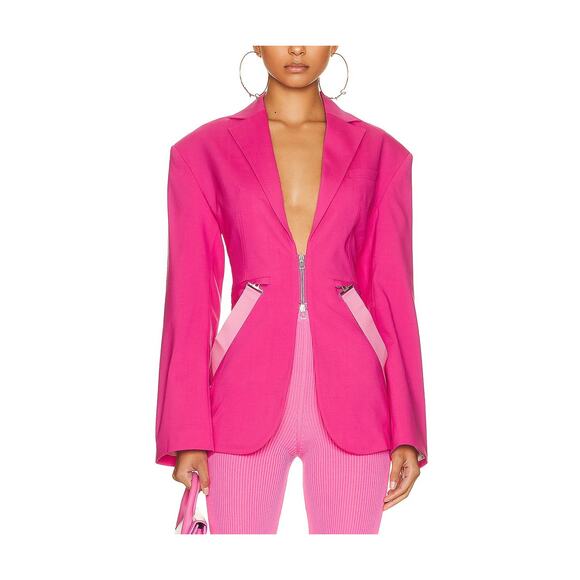 Jacquemus 'La Veste' Pink Virgin Wool Filu Blazer Size 36 - Picture 1 of 6